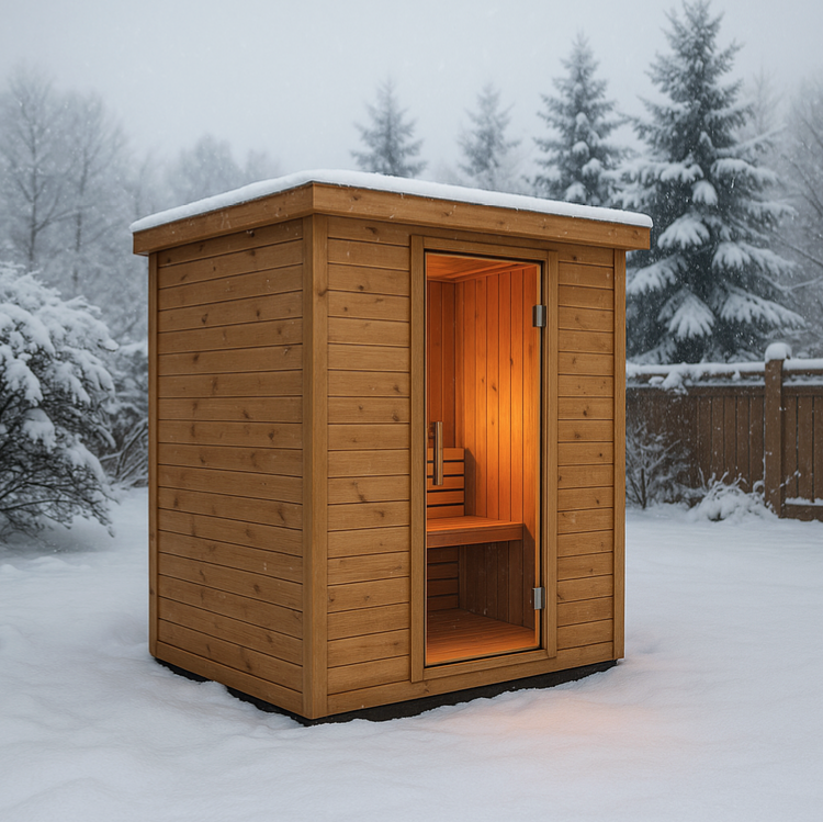 Kombinovaná sauna (infra + finská) – příklad rodinného wellness.
